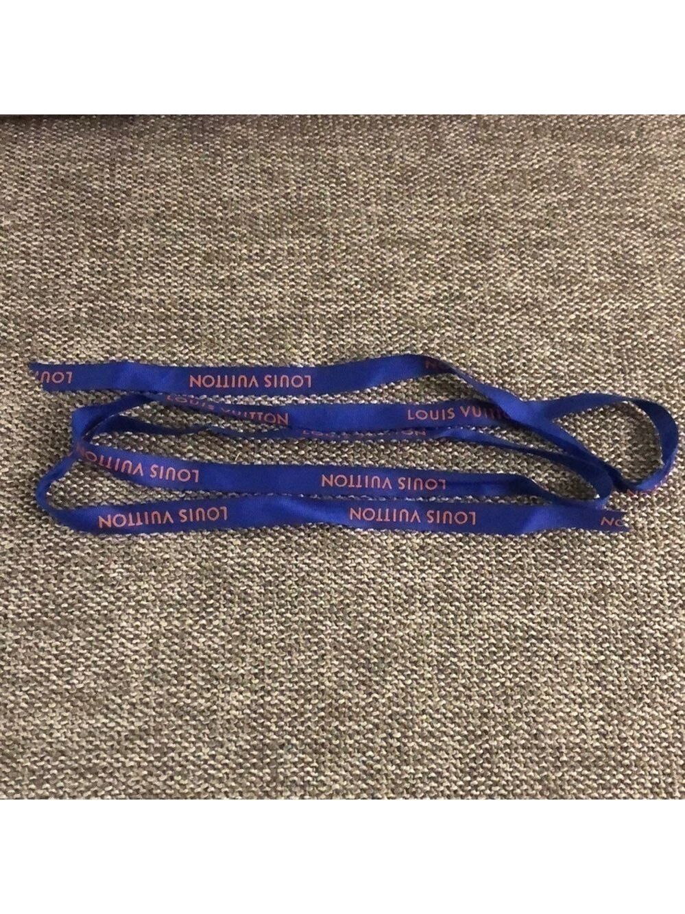Louis Vuitton Logo Blue Authentic Ribbon New - Picture 3 of 7